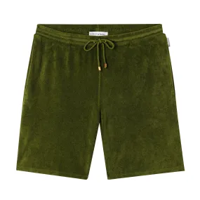 Olive Riviera Terry Shorts