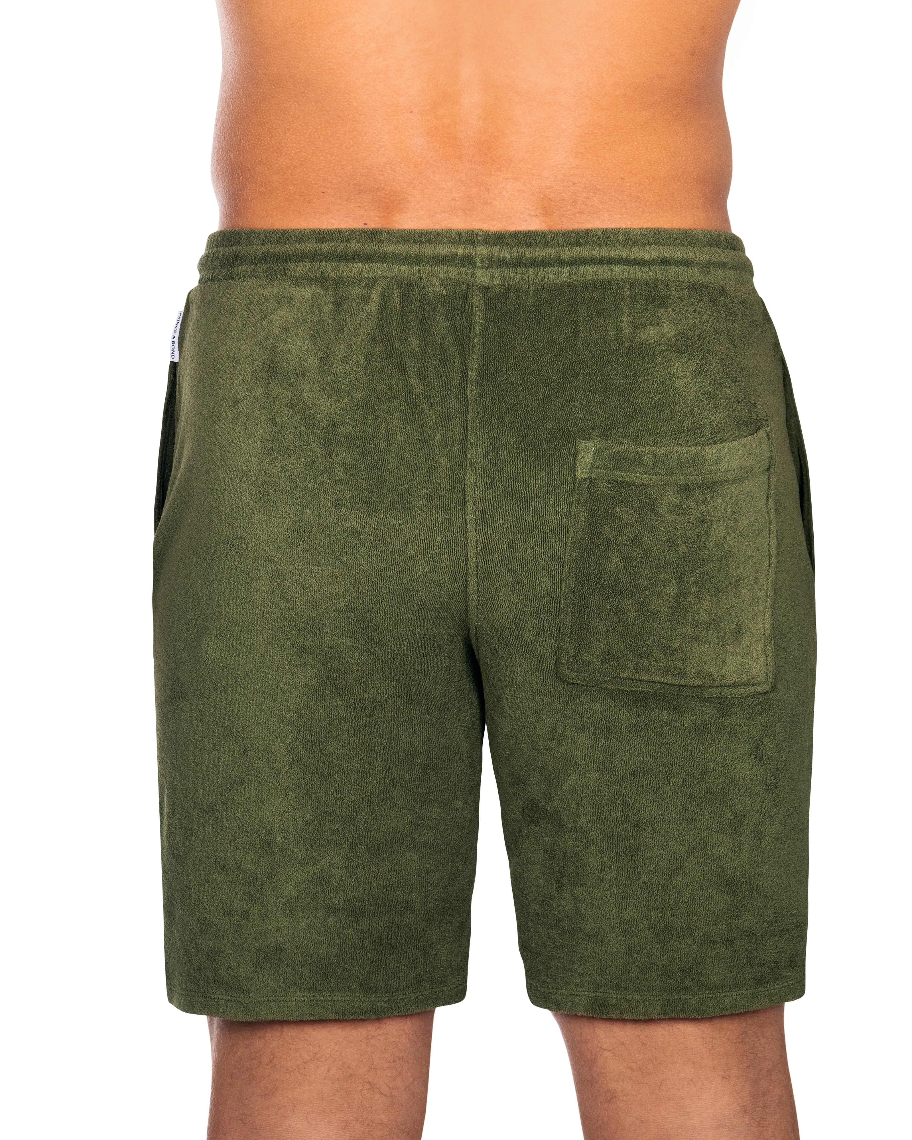 Olive Riviera Terry Shorts