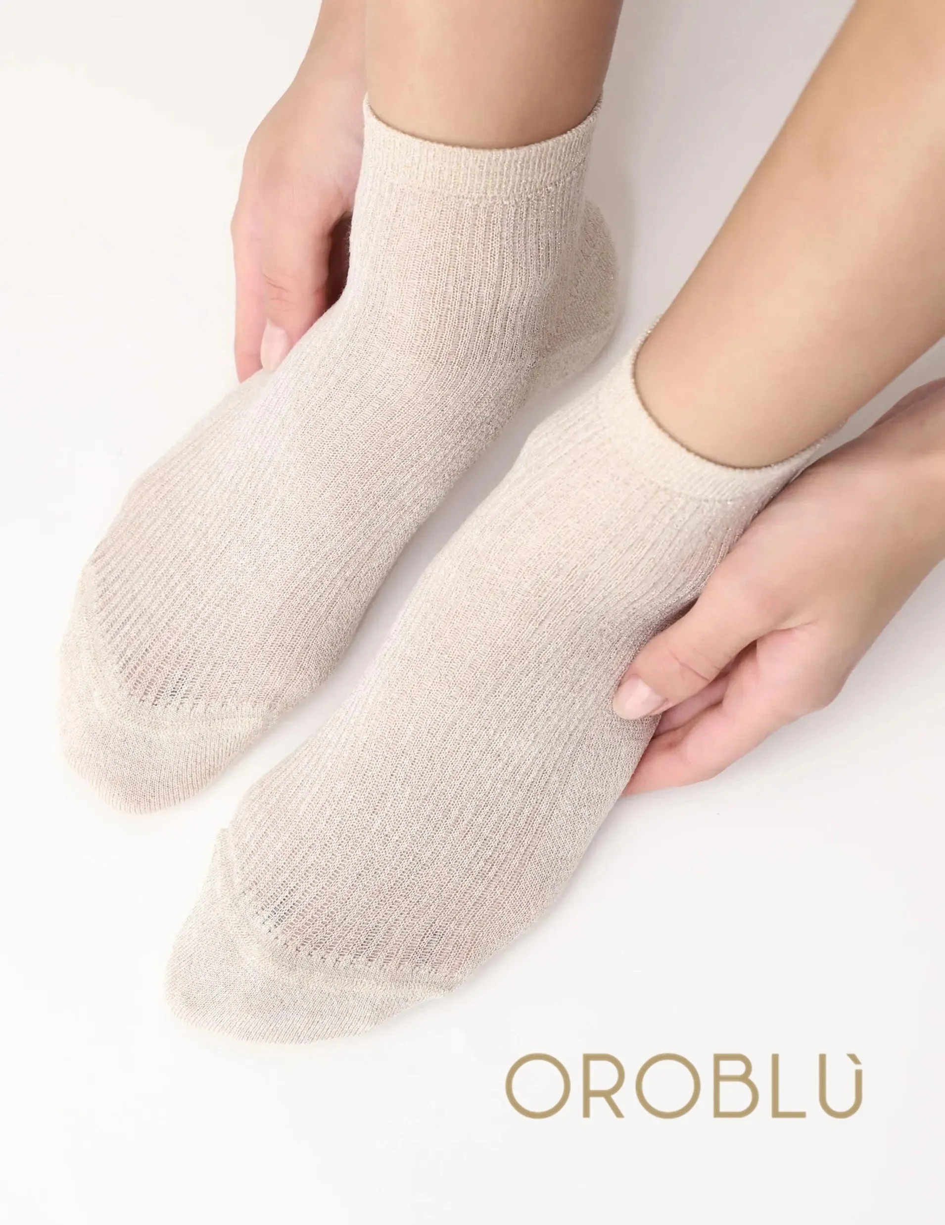 Oroblu Glowing Ankle Socks Ecru