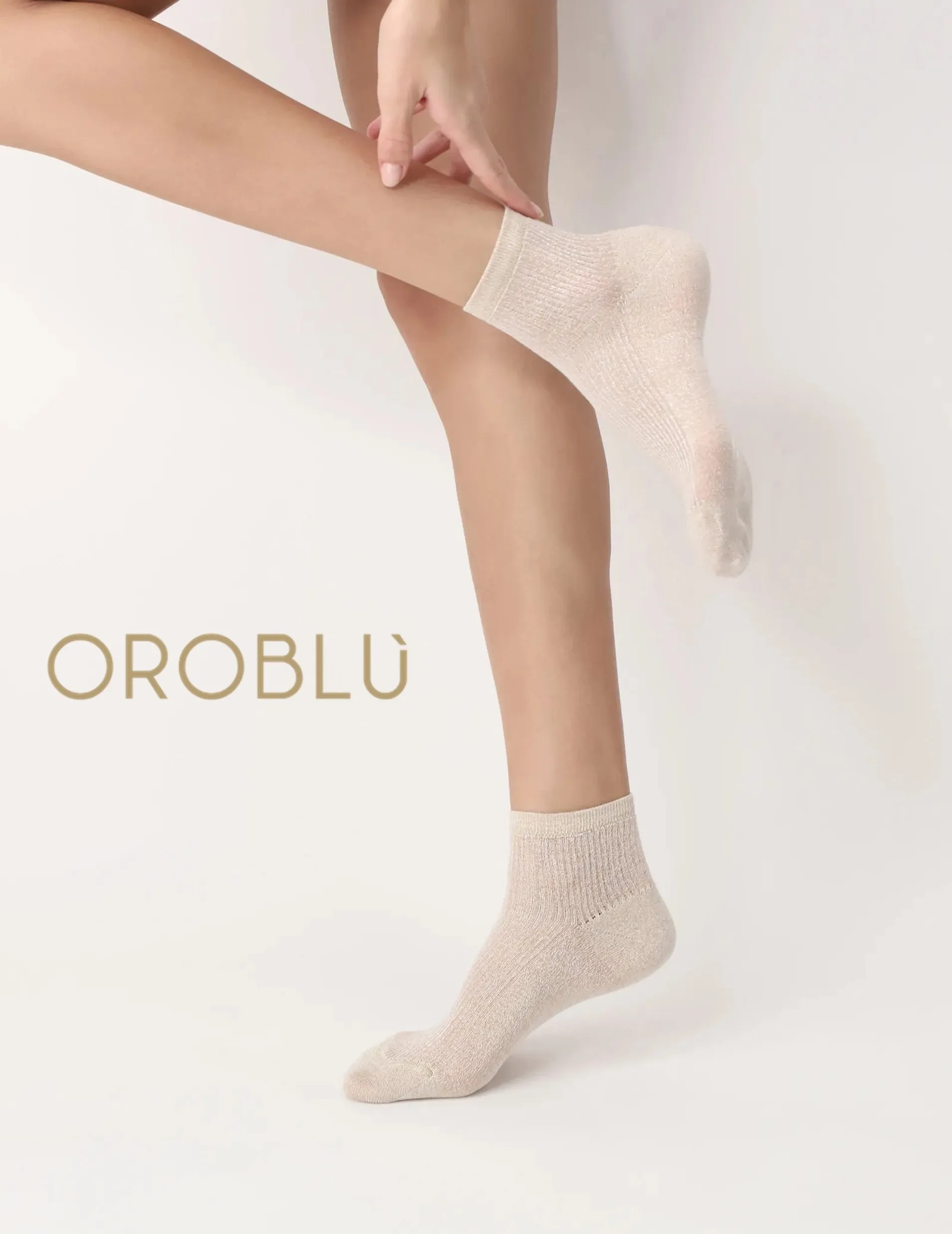 Oroblu Glowing Ankle Socks Ecru