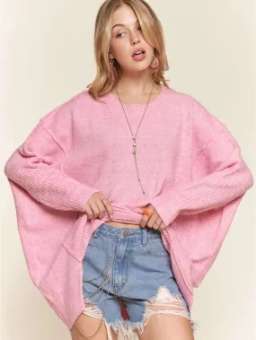 Oversized Happy Pink Sweater