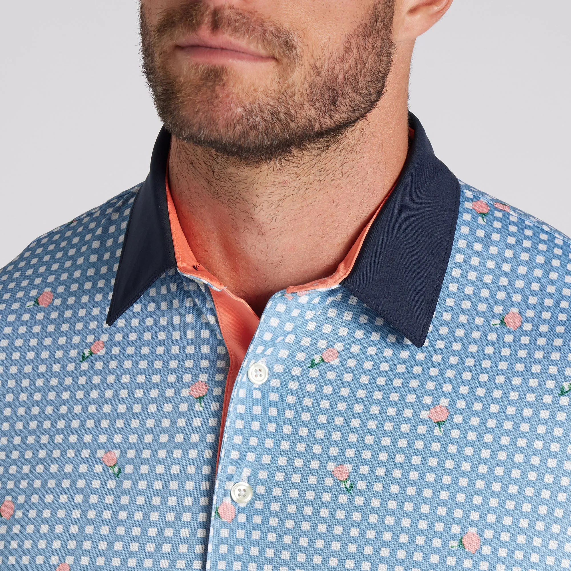 Pique Gingham Golf Polo