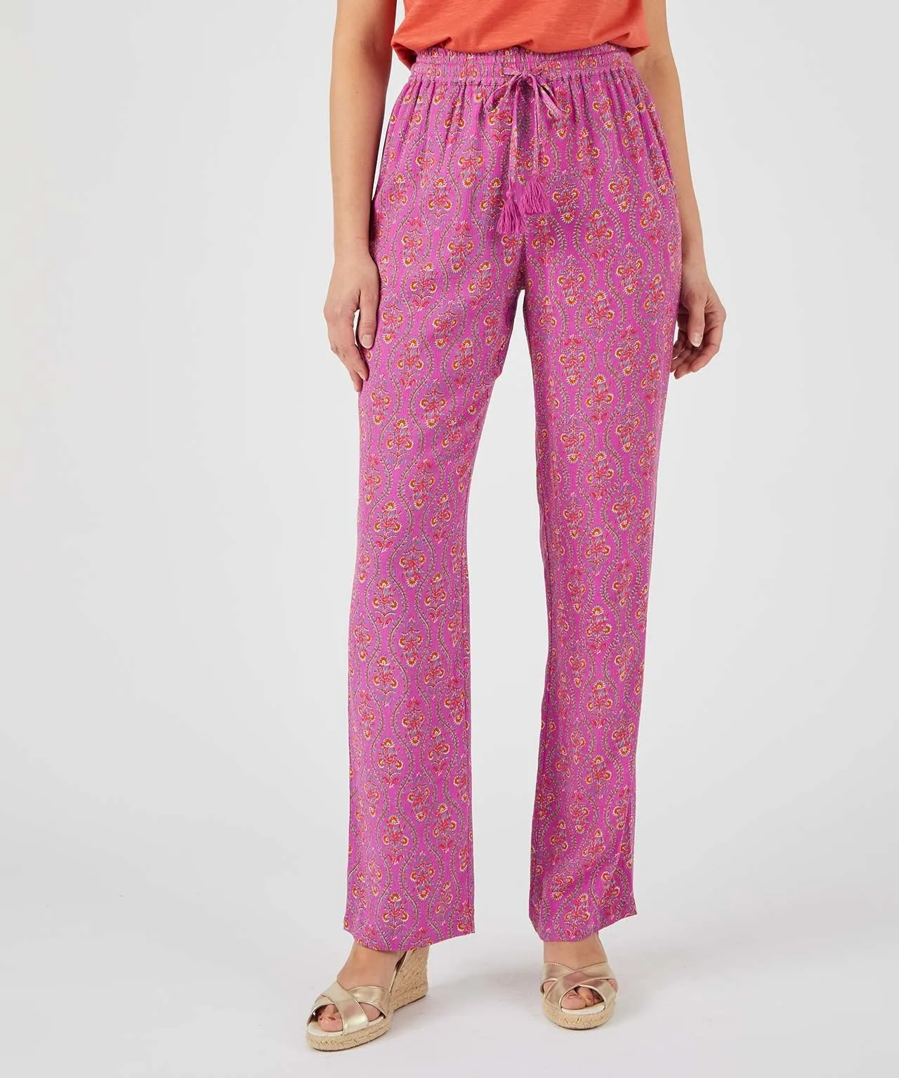 Print Crinkle Trousers