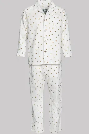 PYJAMA BEES with  piping 100% COTTON Popeline Dots digital-print