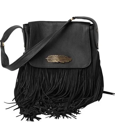 Rien by Penny Vomva Women's La Gitane Fringes Bag Black