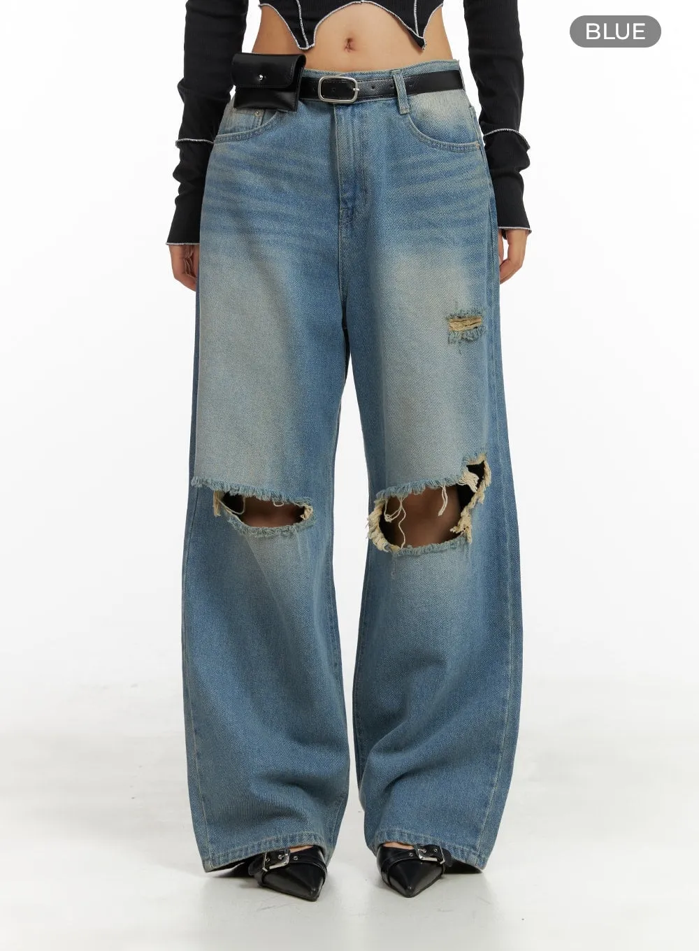 Ripped Baggy Jeans CA416