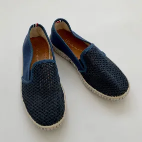 Rivieras Blue Canvas Slip On Shoes: Size EU 33