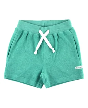 Ruffle Butts / Teal Terry Knit Shorts