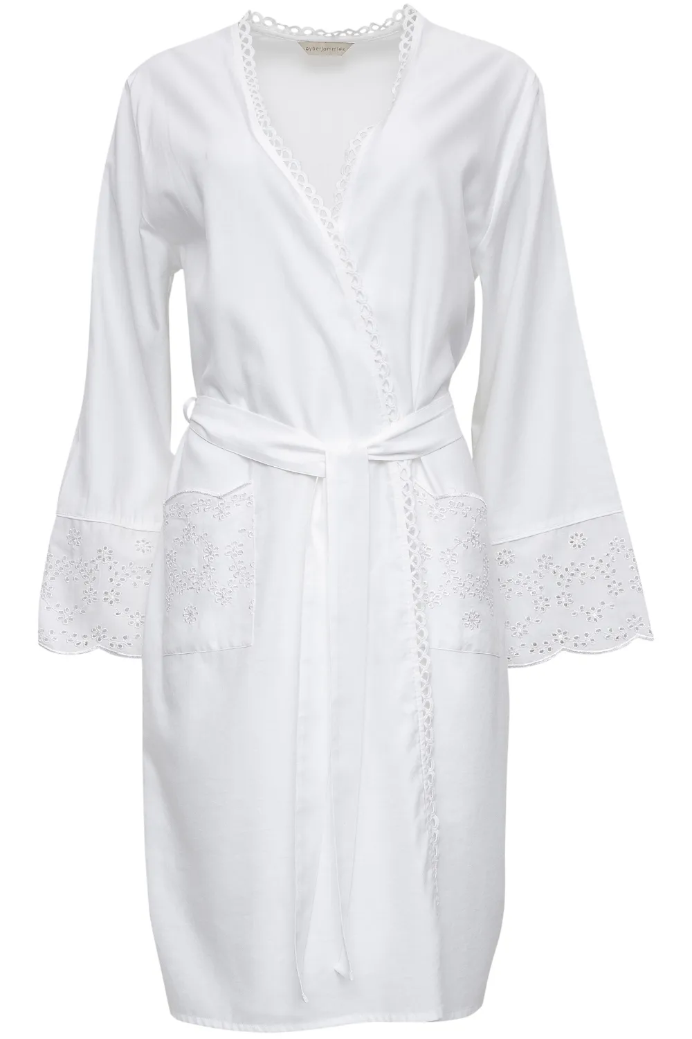 Saskia Embroidered Short Dressing Gown