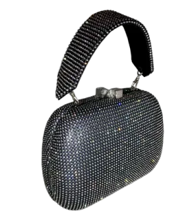 Serpui Lolita Bag, Black Crystal Mesh