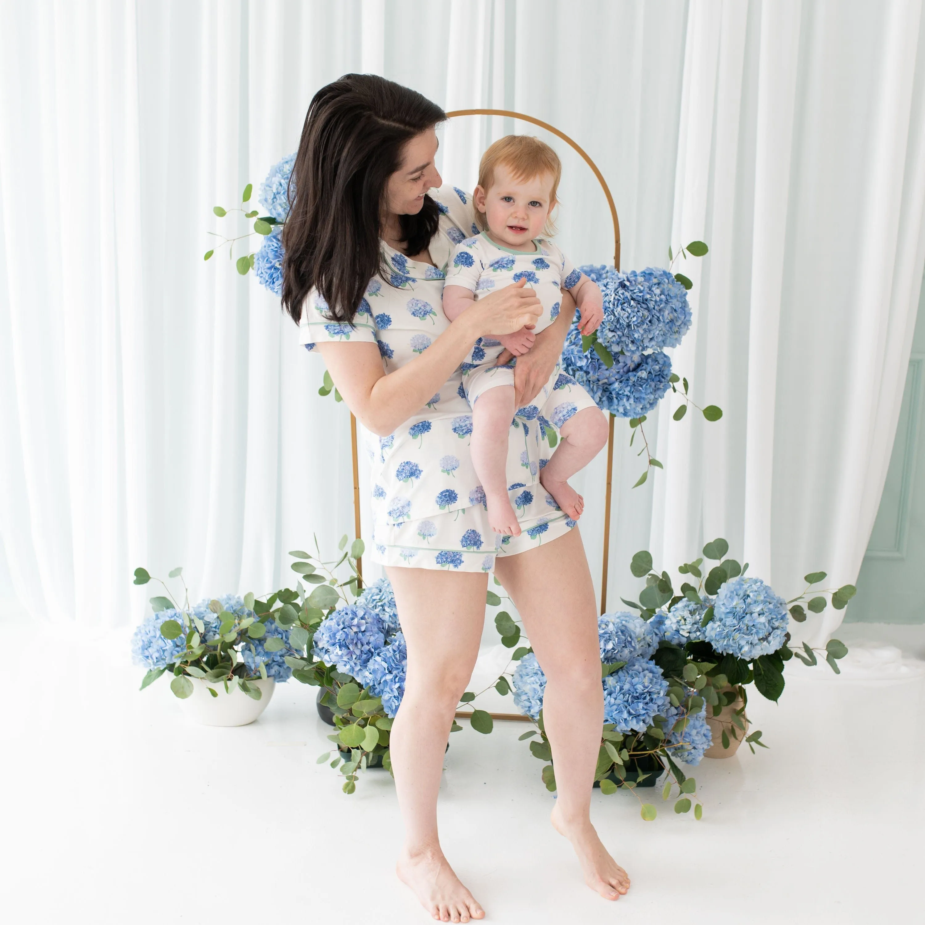 Short Sleeve Pajamas in Hydrangea