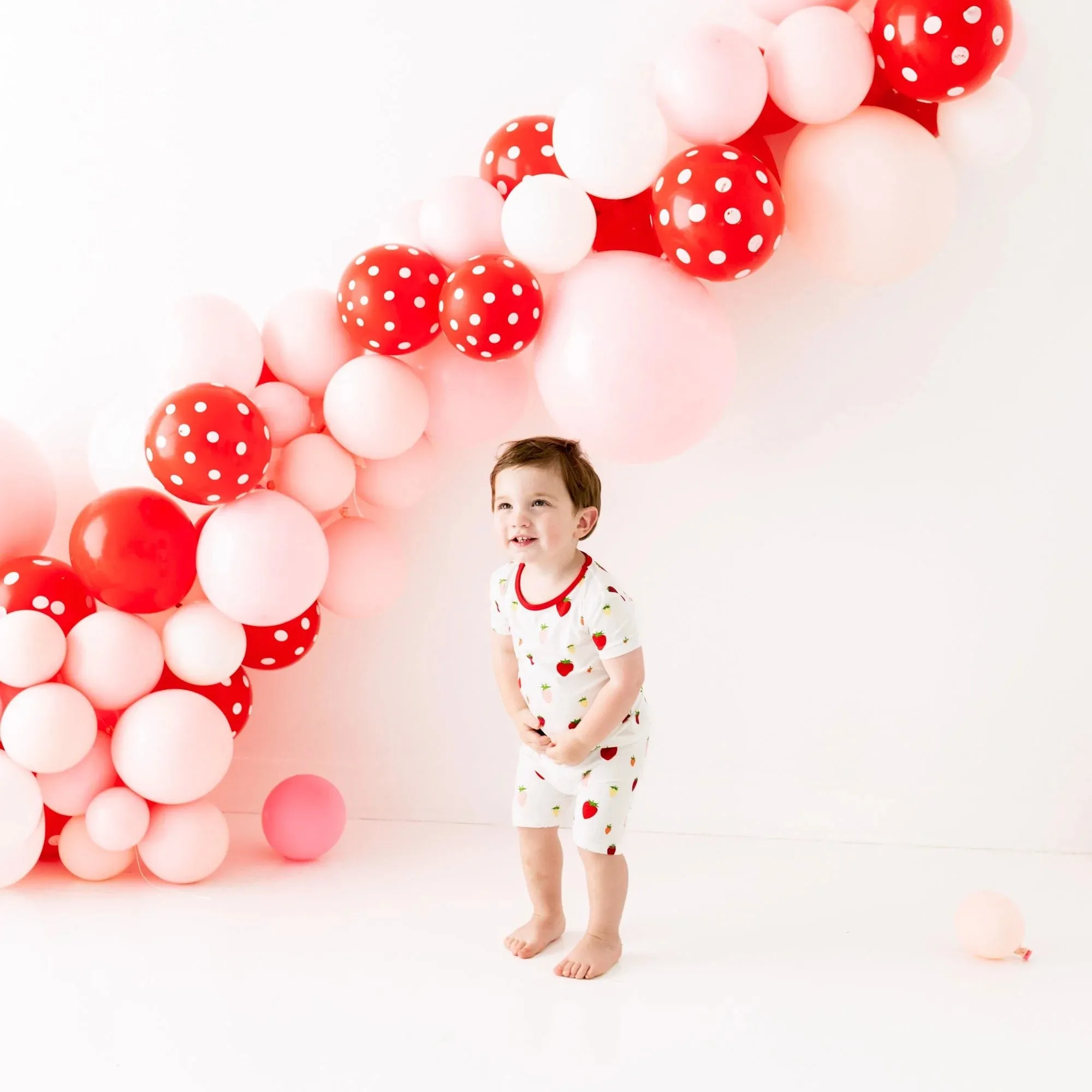 Short Sleeve Pajamas in Strawberry