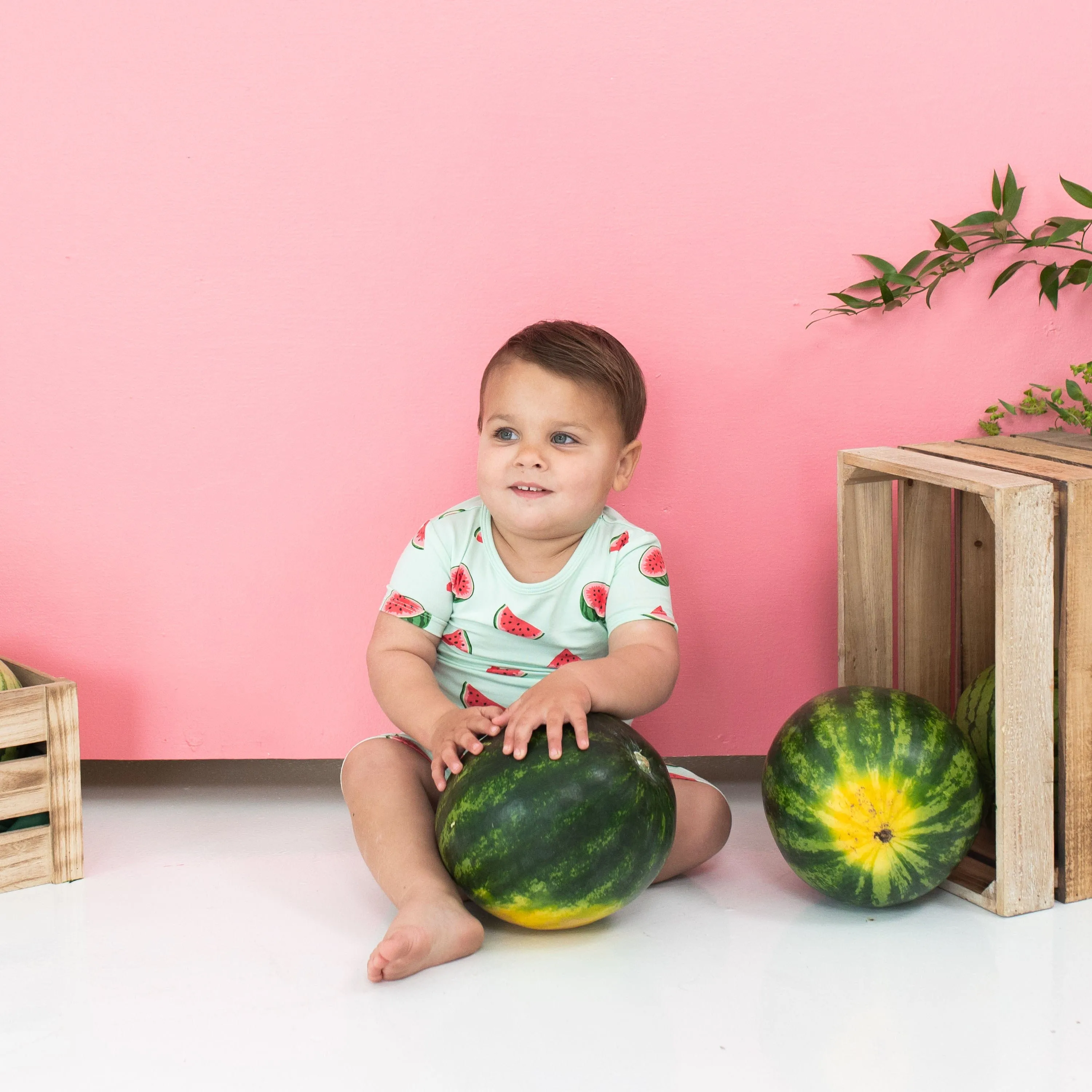 Short Sleeve Pajamas in Watermelon