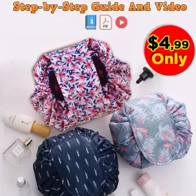 Stylish Drawstring Makeup Bag PDF Download Pattern (3 sizes included)