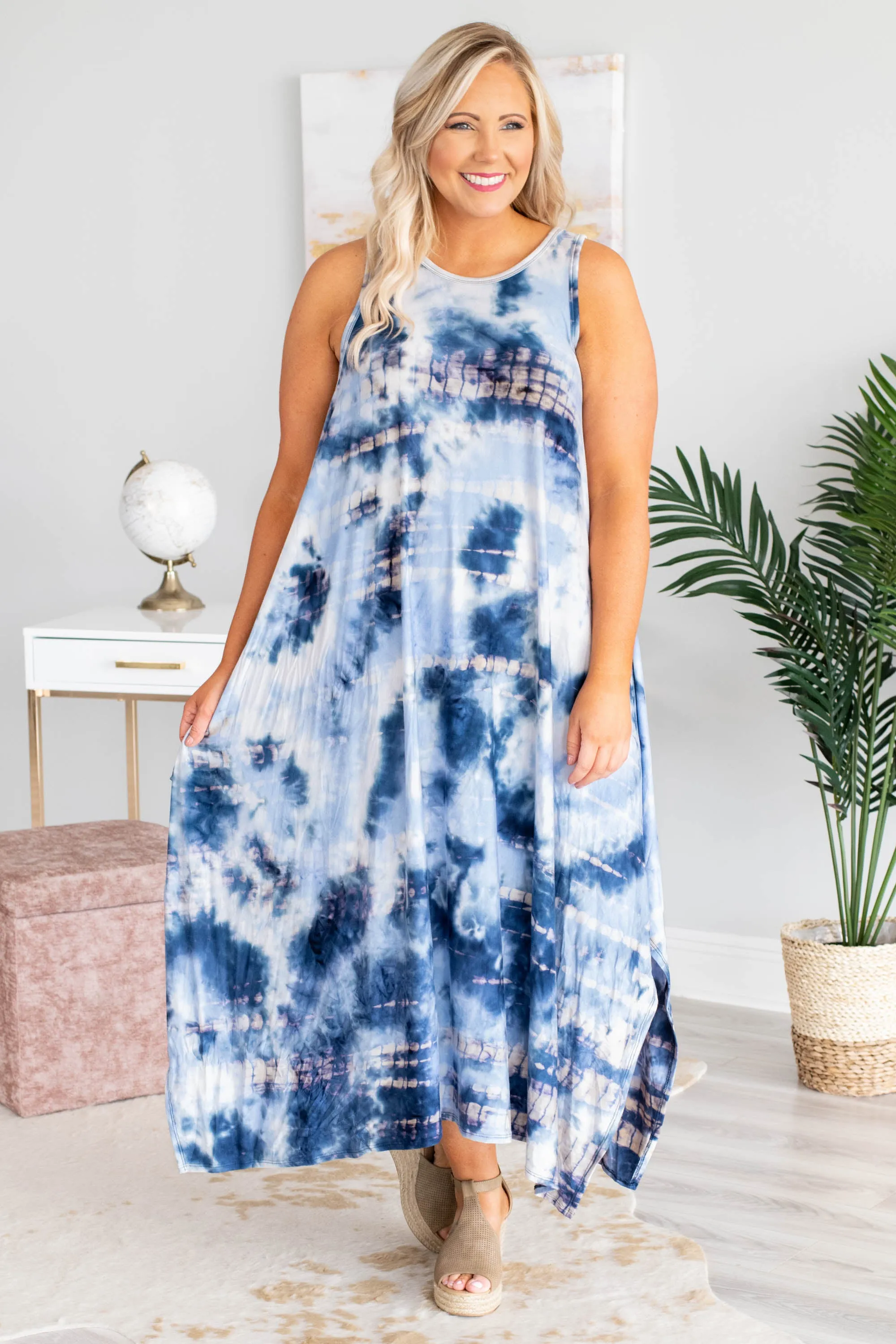 Sweet Visions Maxi Dress, Blue