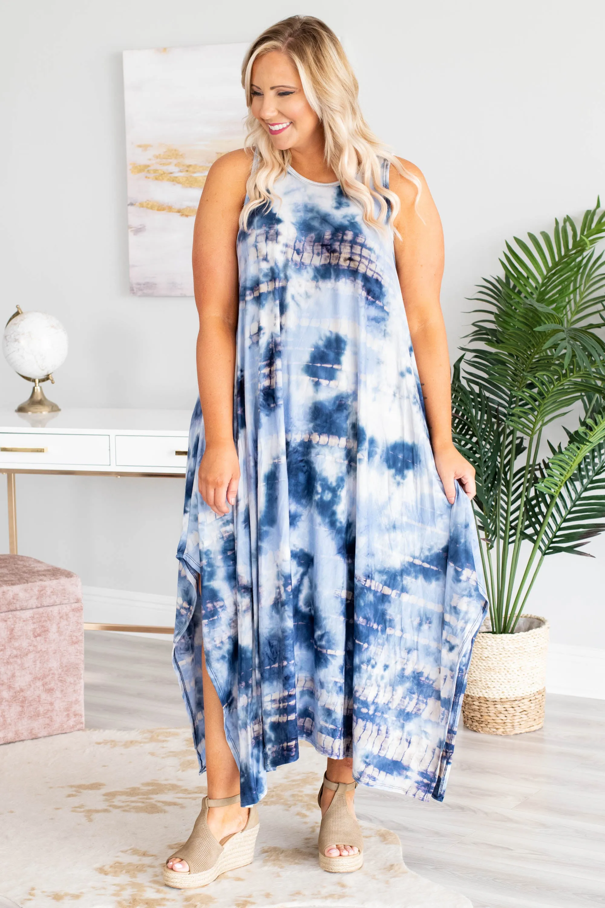 Sweet Visions Maxi Dress, Blue