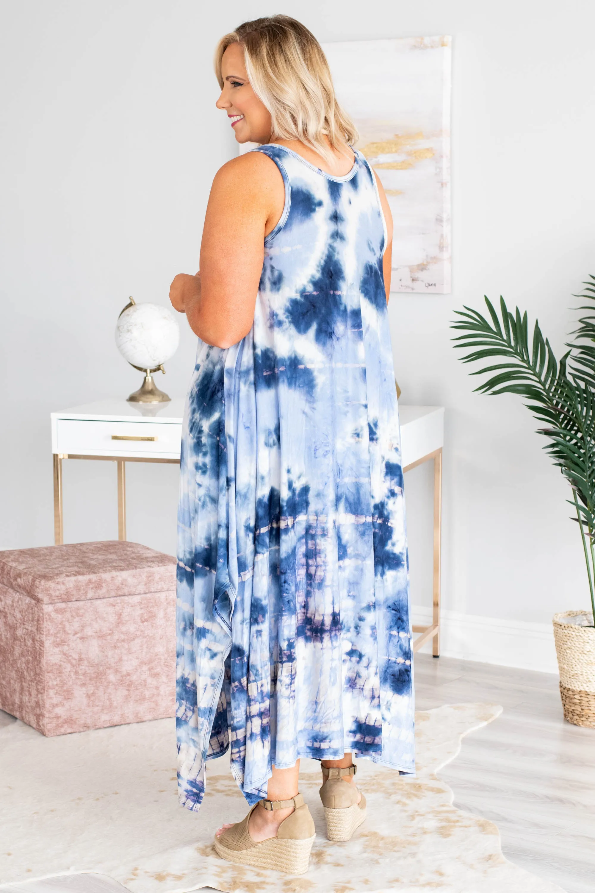 Sweet Visions Maxi Dress, Blue