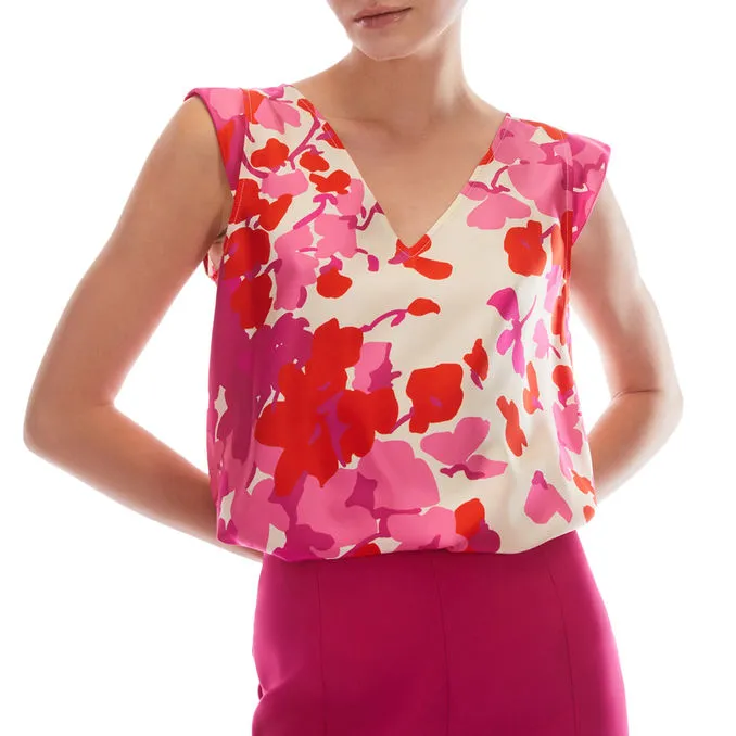 T-SHIRT IMMERSO Woman Flower Fuxia