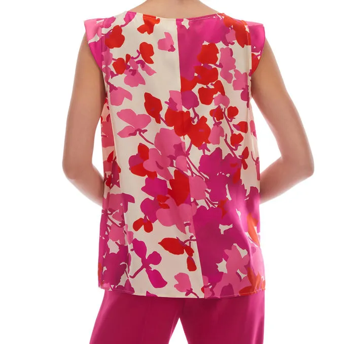 T-SHIRT IMMERSO Woman Flower Fuxia