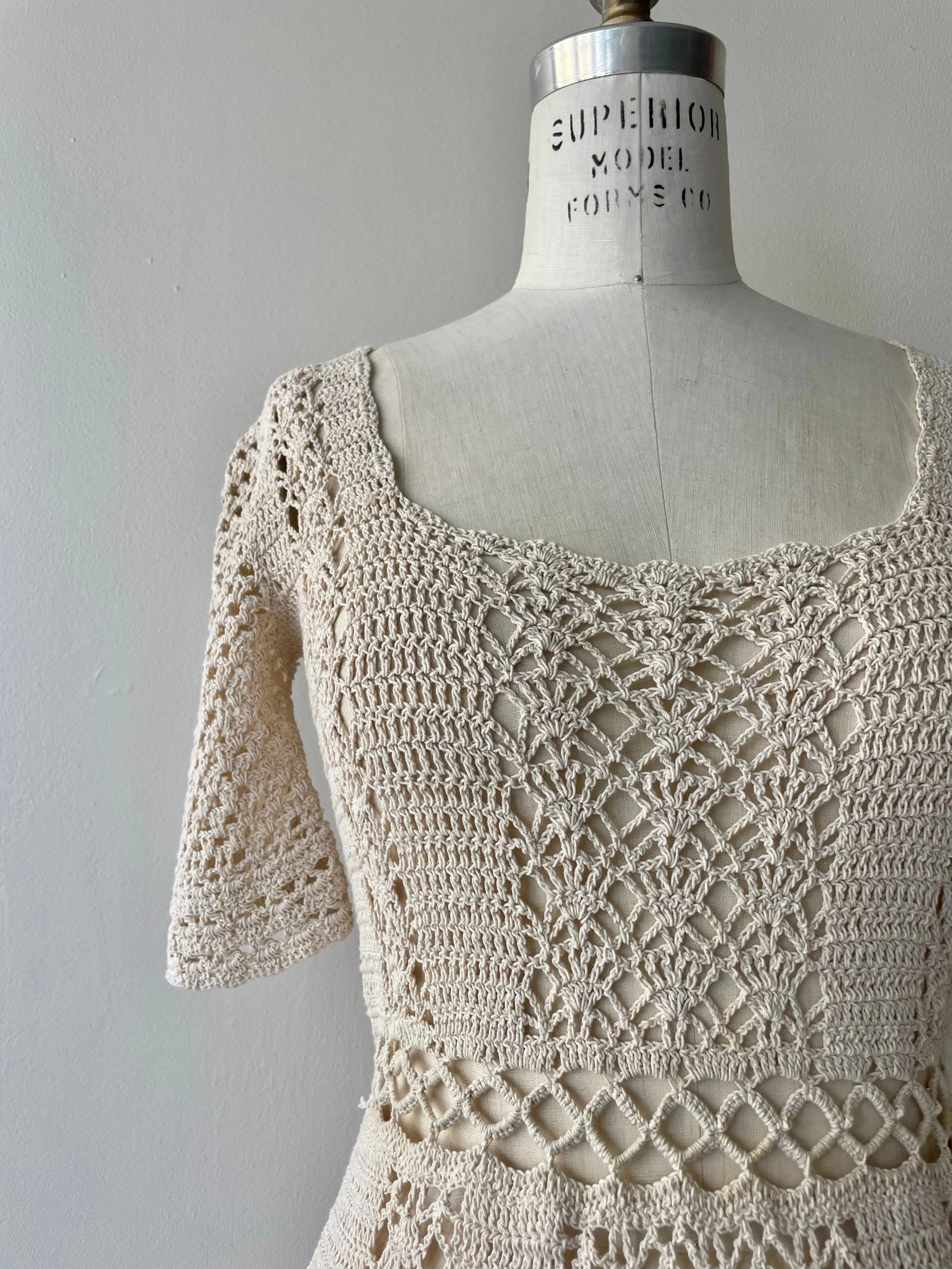 Talamea Crochet Dress | 1970s