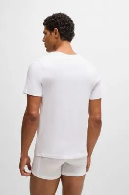 Three-pack of V-neck T-shirts in cotton jersey