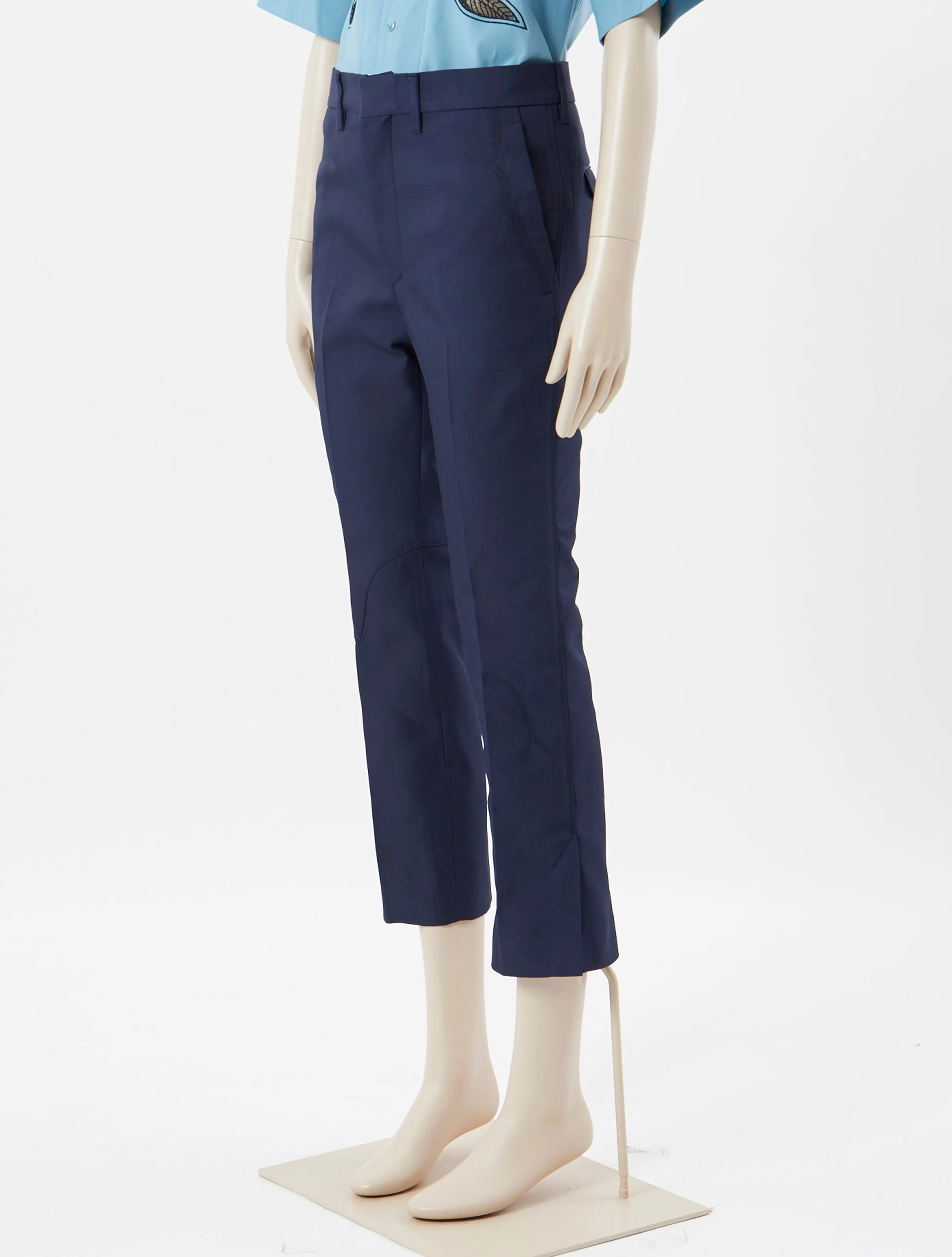 Toga Pulla Polyester Stitch Pants Navy