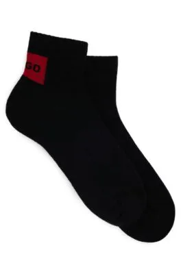 Two-pack of short socks with logos