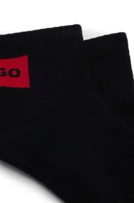 Two-pack of short socks with logos