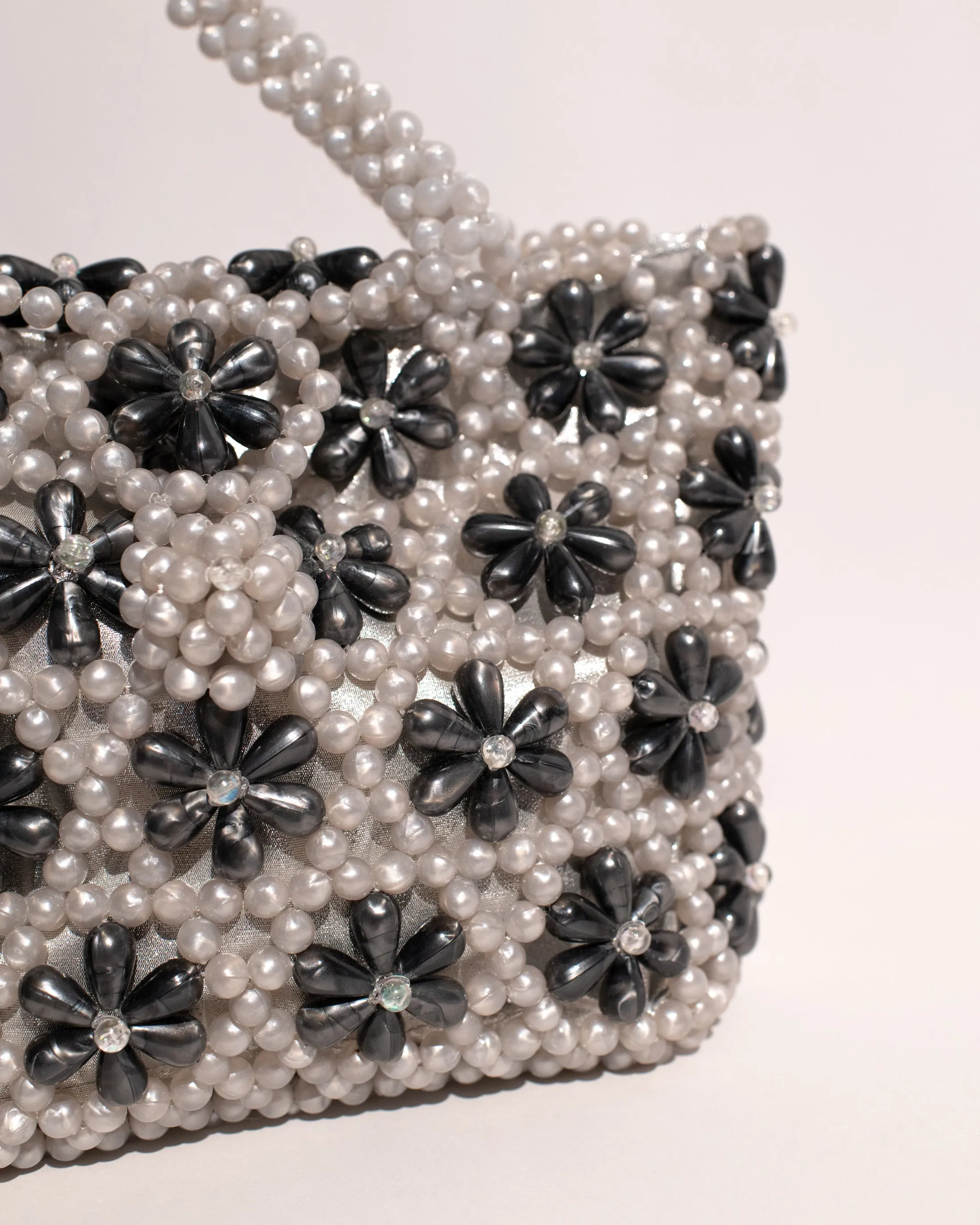 Vintage Floral Beaded Bag