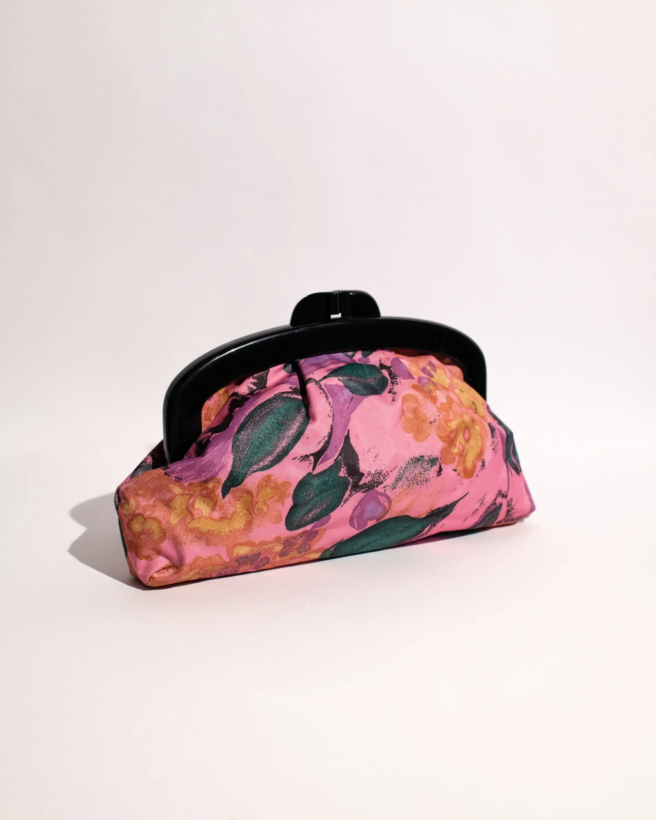 Vintage Pink Floral Clutch