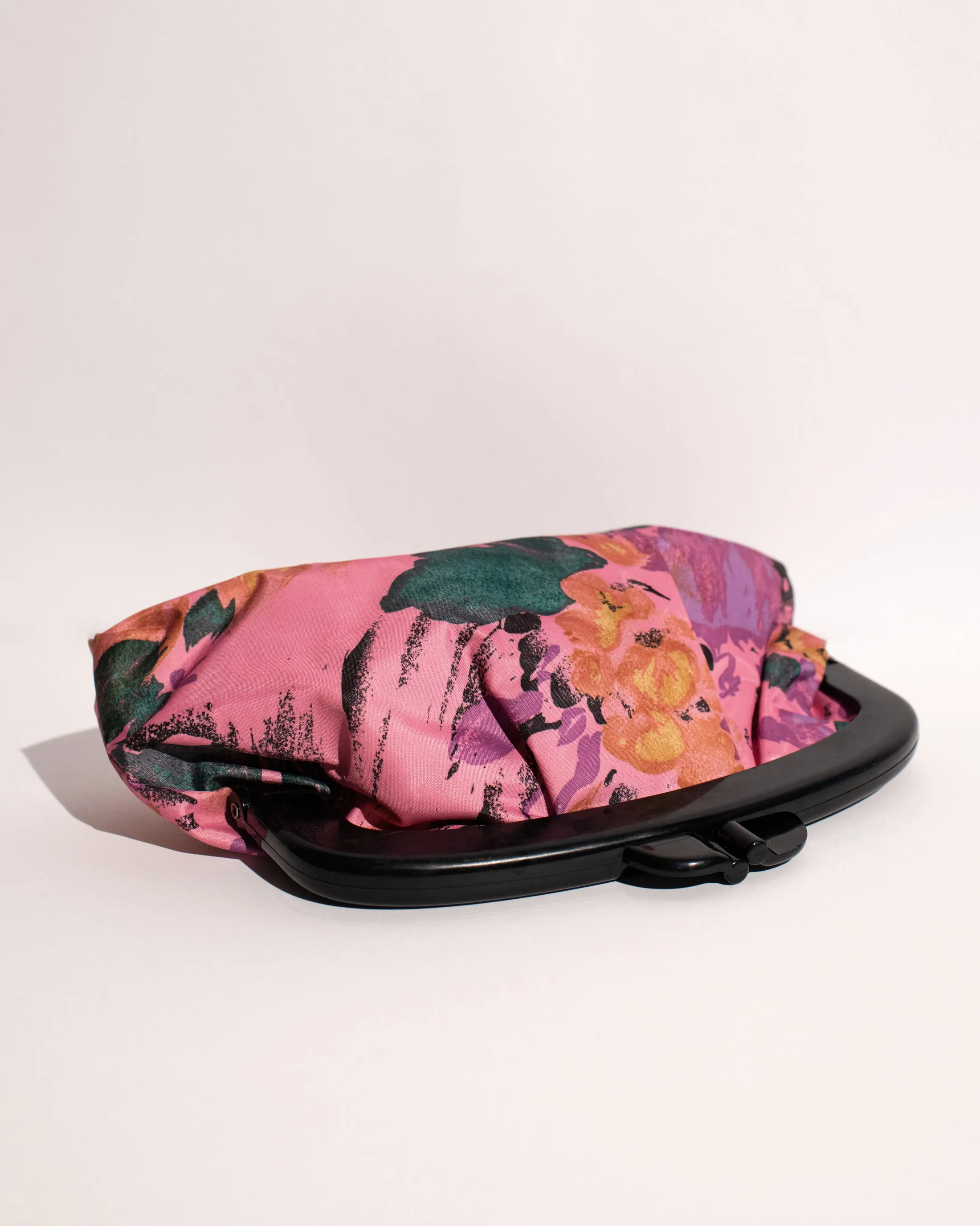 Vintage Pink Floral Clutch