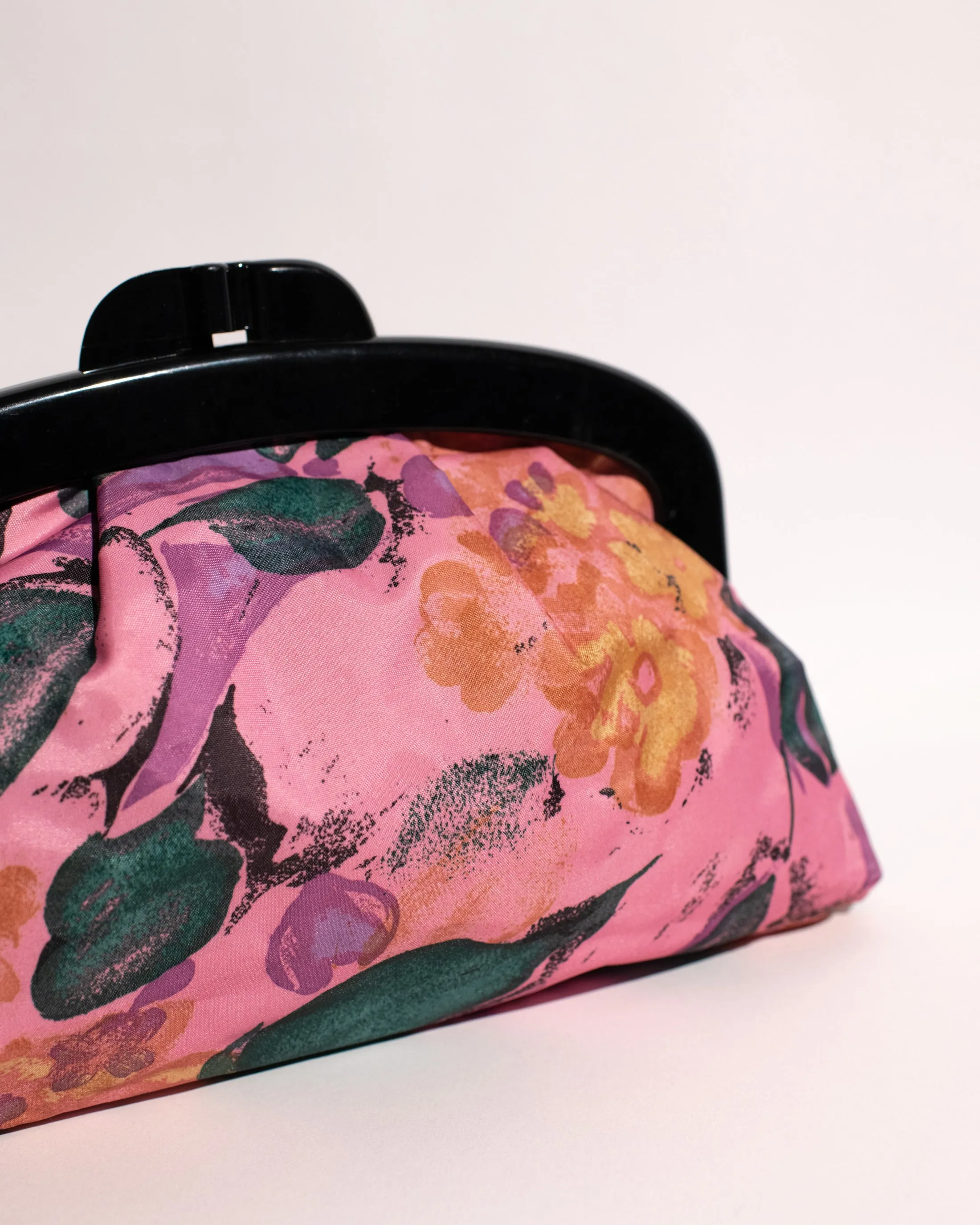 Vintage Pink Floral Clutch