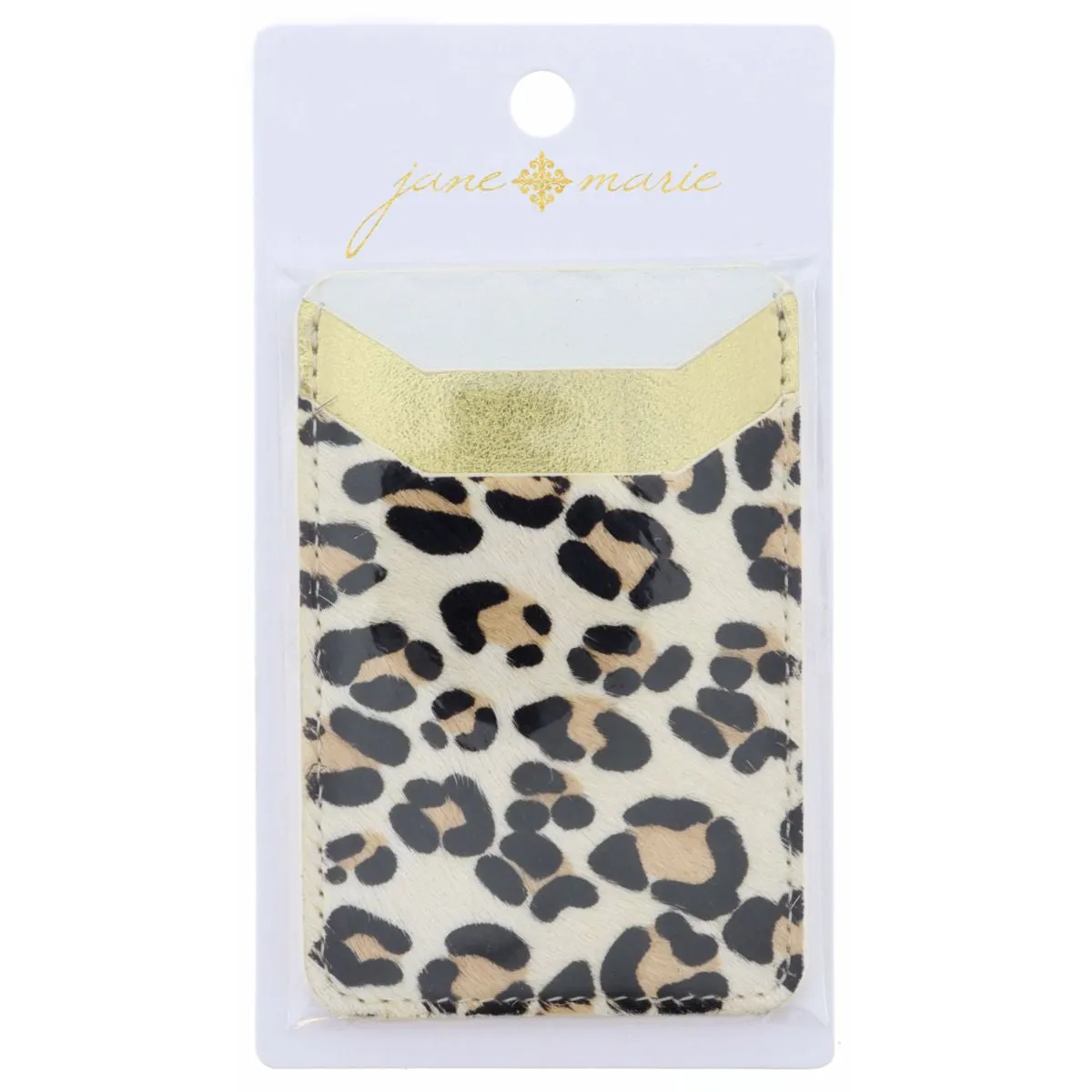 White, Gold, And White Leopard Phone Wallet