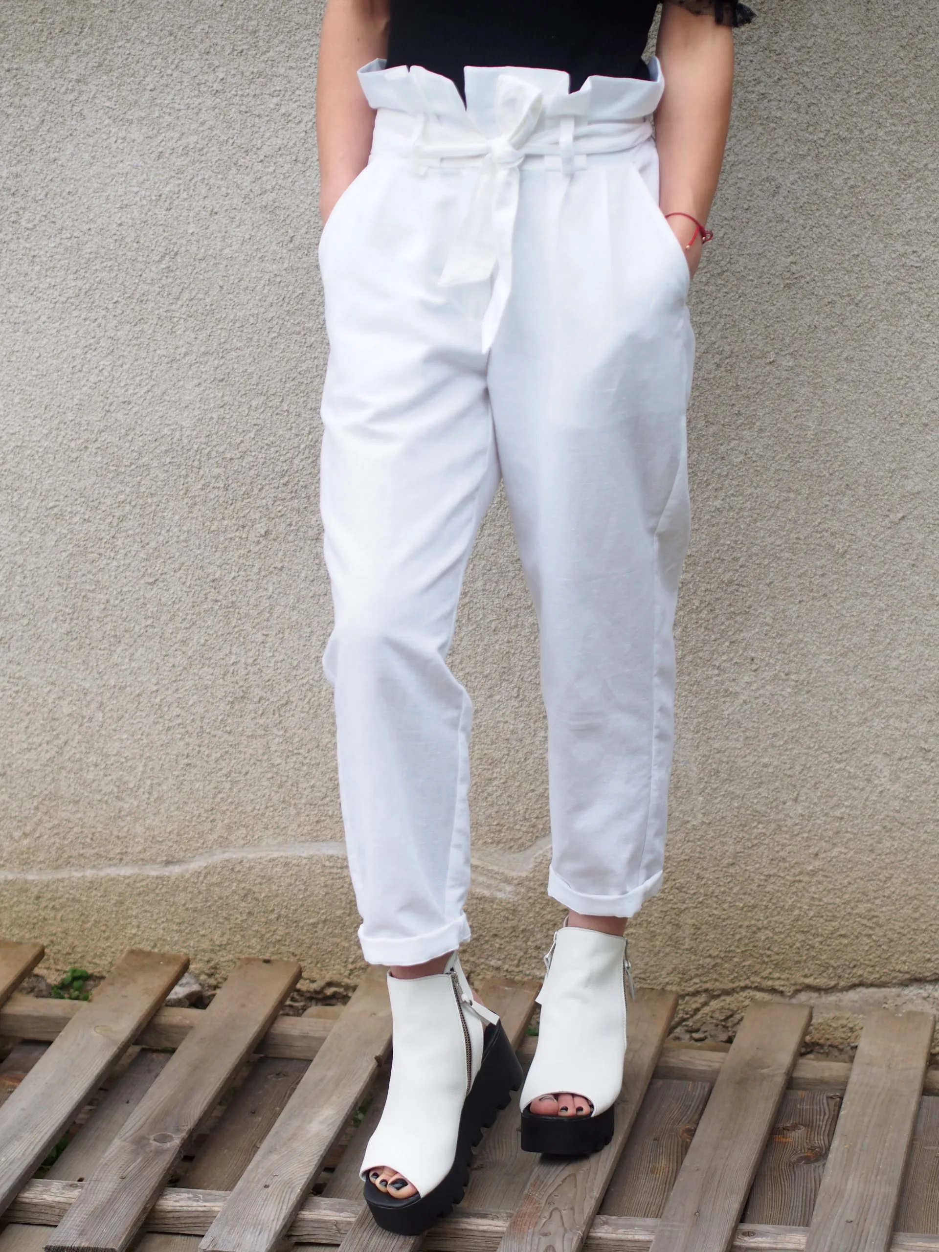 Women linen pants,White linen pants,Wide leg linen pants,Palazzo linen pants