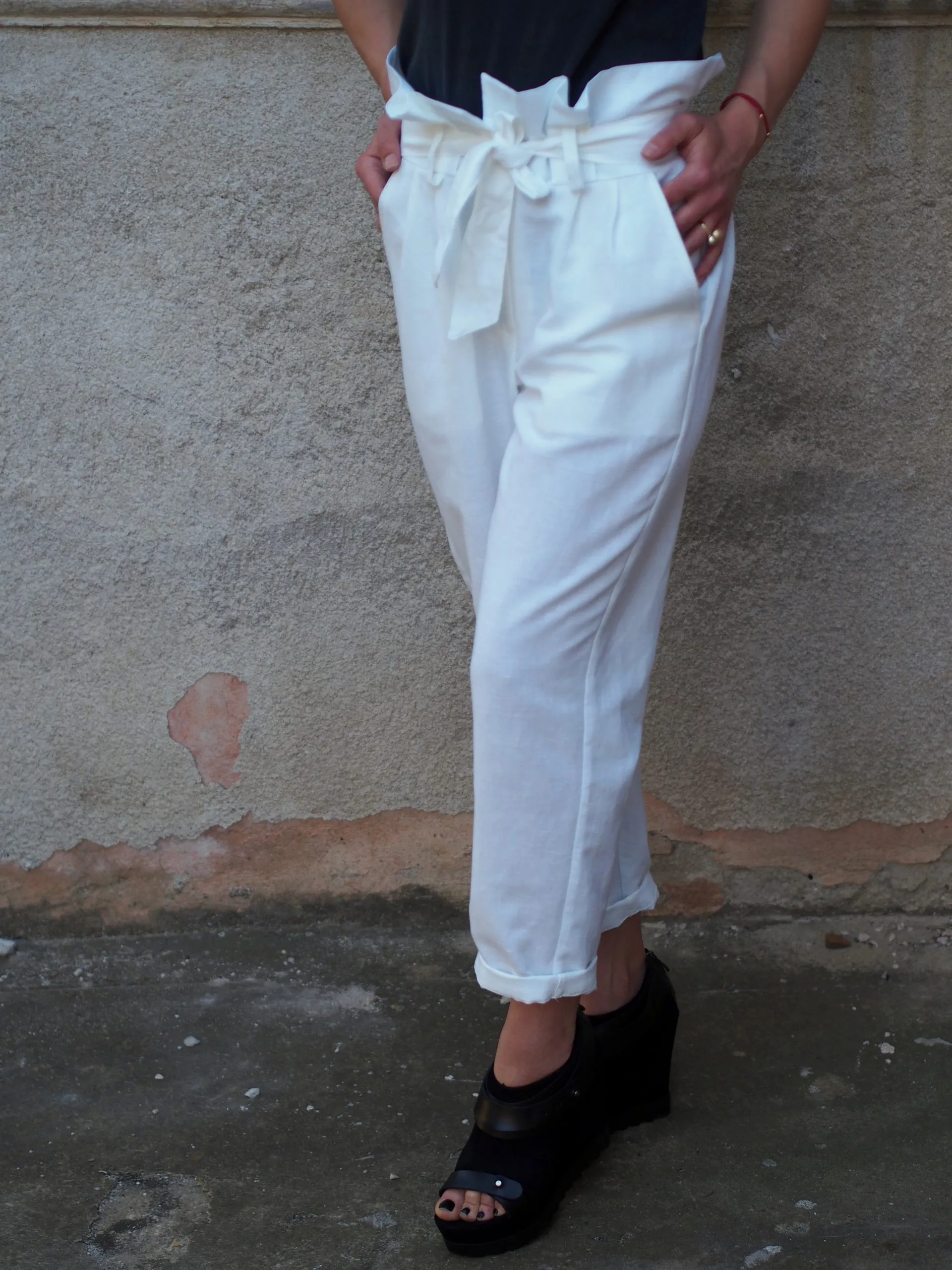 Women linen pants,White linen pants,Wide leg linen pants,Palazzo linen pants