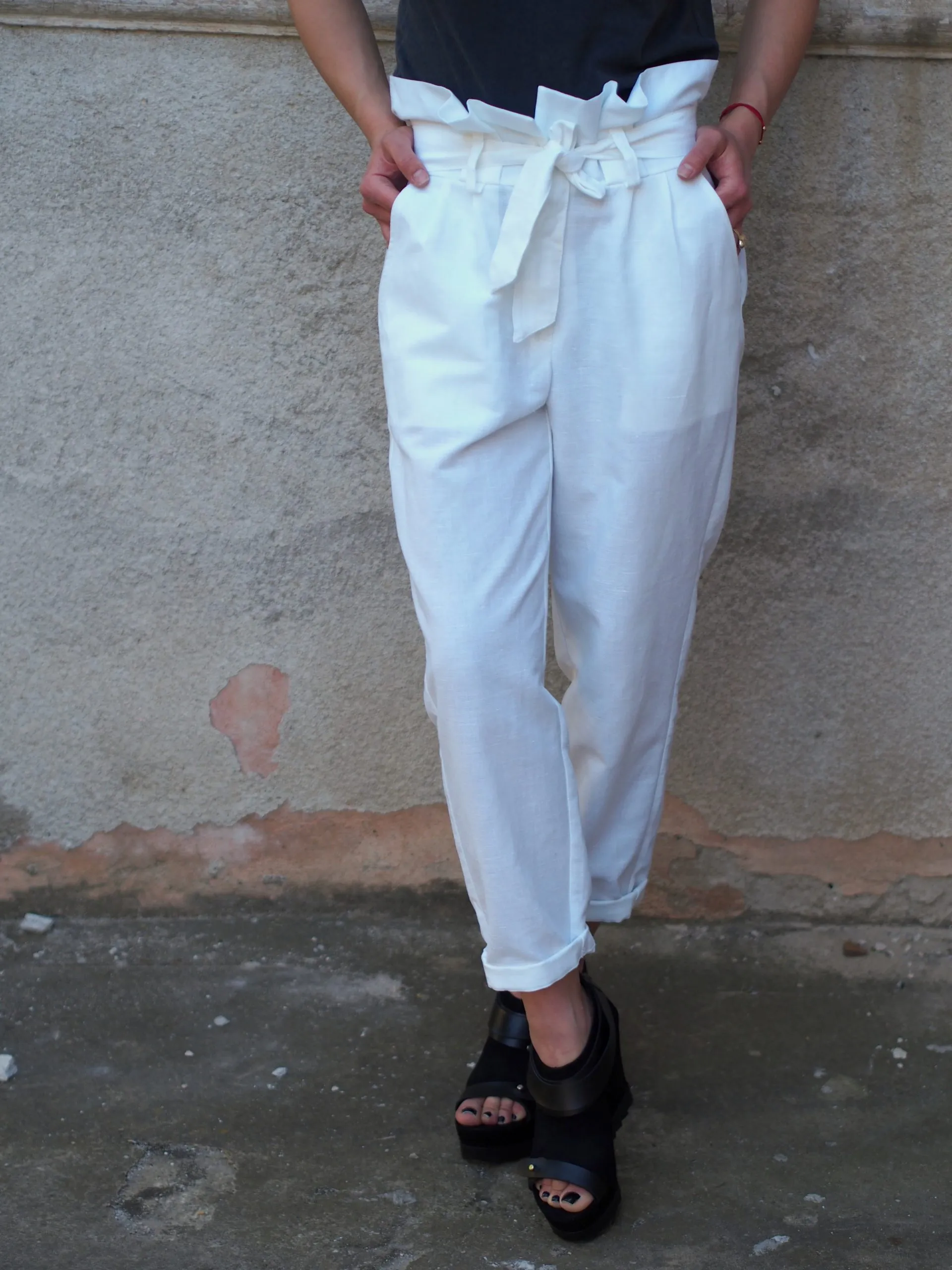 Women linen pants,White linen pants,Wide leg linen pants,Palazzo linen pants