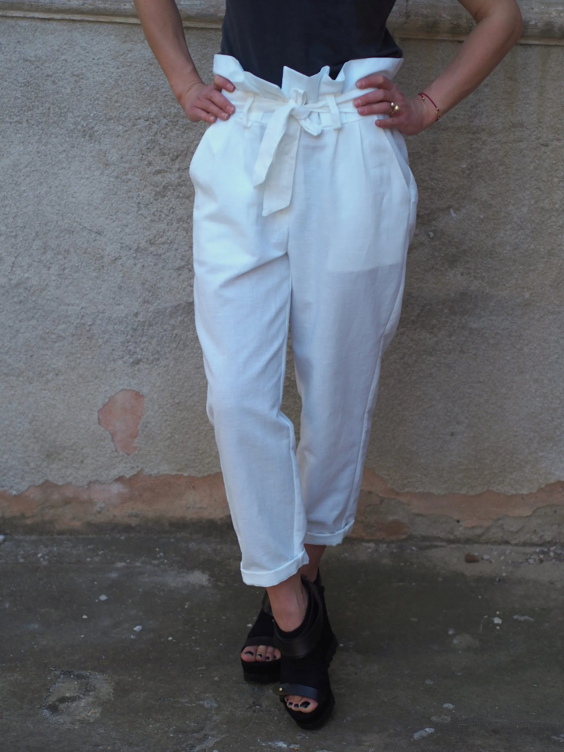 Women linen pants,White linen pants,Wide leg linen pants,Palazzo linen pants