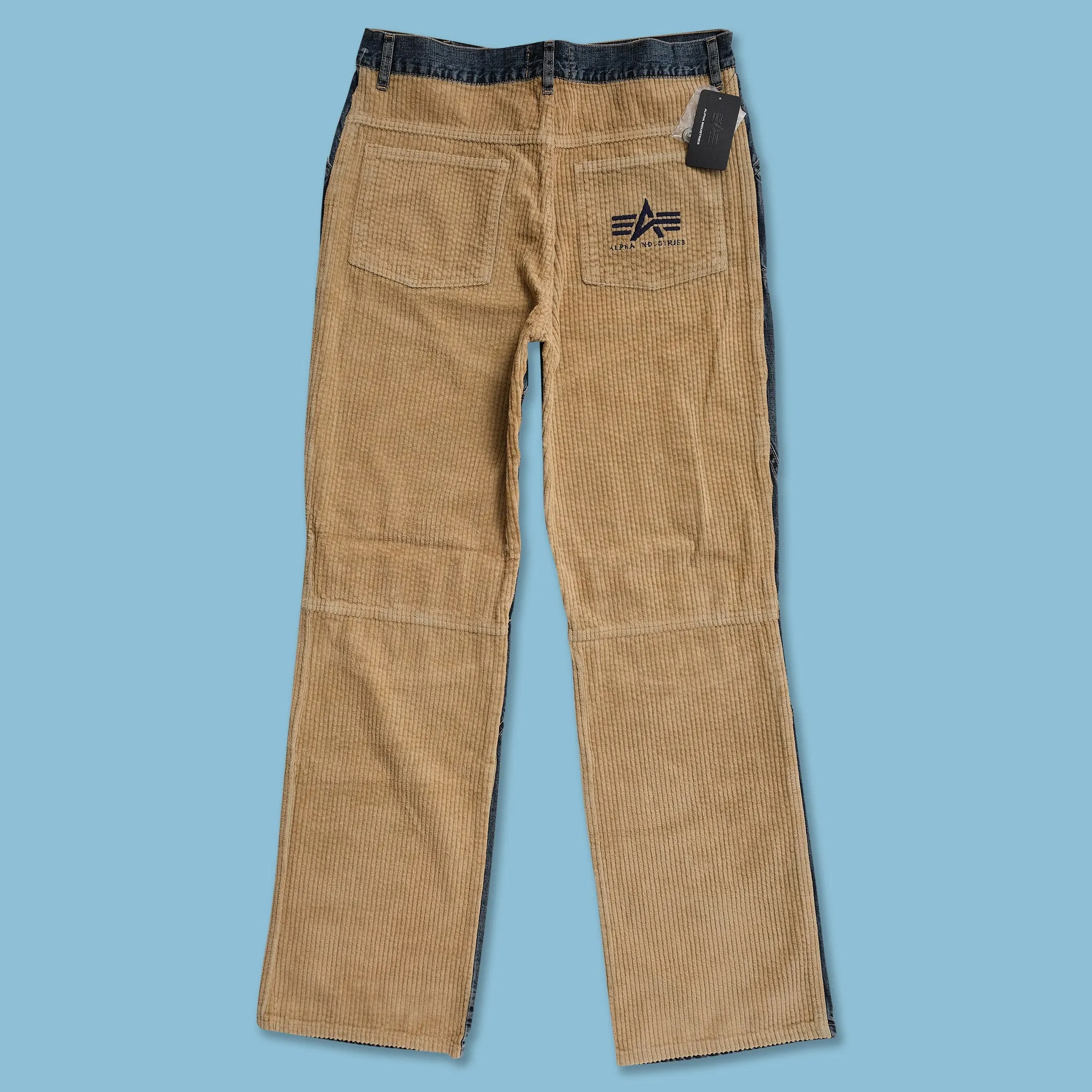 Y2K Alpha Industries Denim Cord Pants 33x34