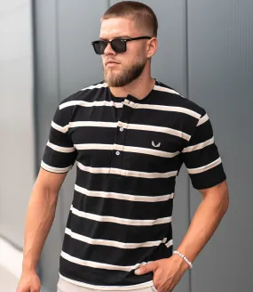 Zumo Oversized T-shirts BUXTON-3-STRIPE BlackSandCream